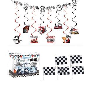 💥🆕💥 Race Car Party Decoration Set (3 year old)